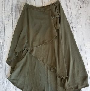 High-low Forest Green Skirt